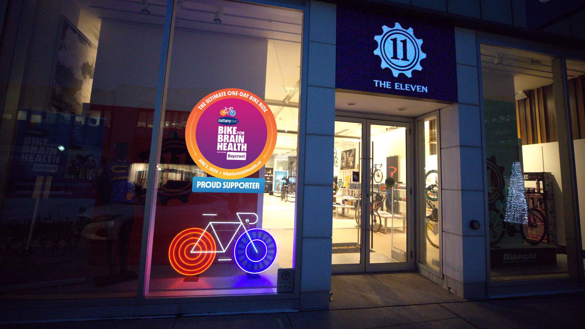 The Eleven Bike Shop Window Display